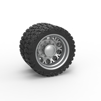 Rear semi wheel for pickup Version 23 Scale 1:25 - Thumbnail 1