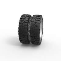 Rear semi wheel for pickup Version 23 Scale 1:25 - Thumbnail 3