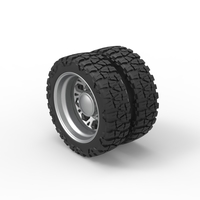 Rear semi wheel for pickup Version 23 Scale 1:25 - Thumbnail 7