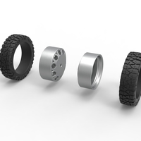 Rear semi wheel for pickup Version 23 Scale 1:25 - Thumbnail 9