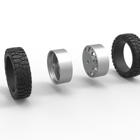 Rear semi wheel for pickup Version 23 Scale 1:25 - Thumbnail 10