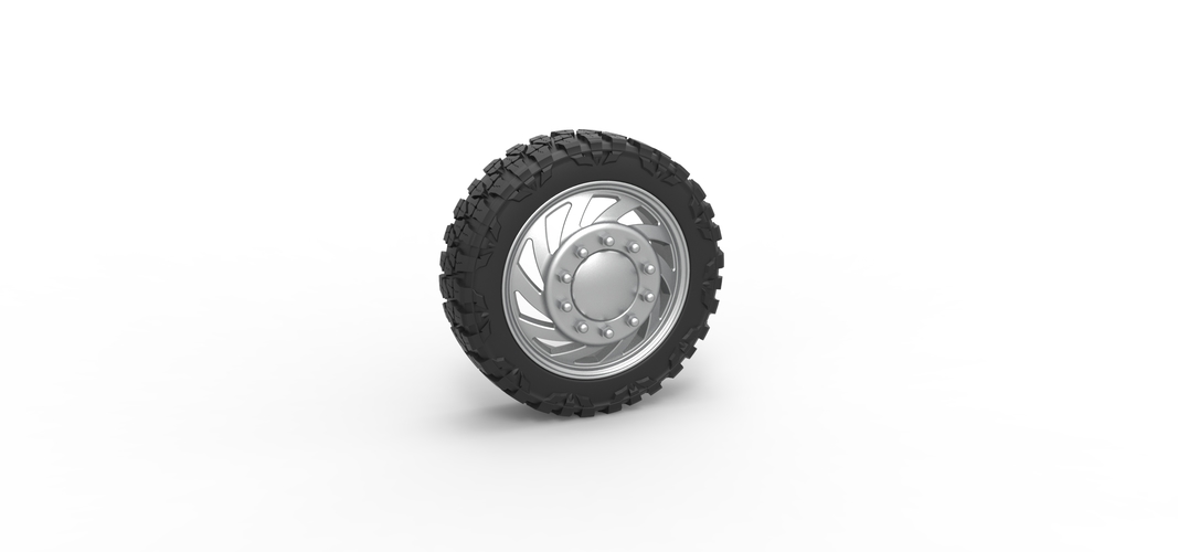 Front semi wheel for pickup Version 24 Scale 1:25 3D Print 525971