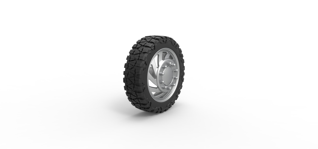 Front semi wheel for pickup Version 24 Scale 1:25 3D Print 525972