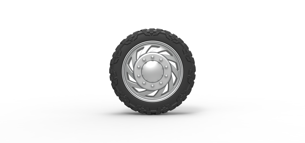 Front semi wheel for pickup Version 24 Scale 1:25 3D Print 525975