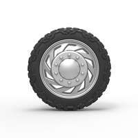 Front semi wheel for pickup Version 24 Scale 1:25 - Thumbnail 5