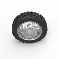 Front semi wheel for pickup Version 24 Scale 1:25 - Thumbnail 6