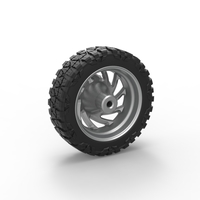 Front semi wheel for pickup Version 24 Scale 1:25 - Thumbnail 8