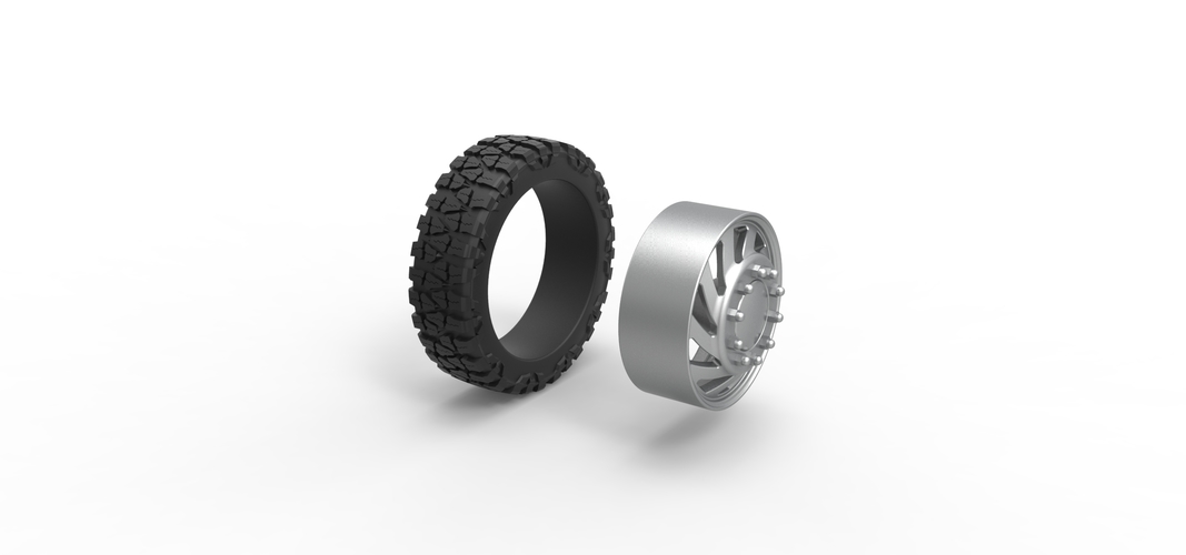 Front semi wheel for pickup Version 24 Scale 1:25 3D Print 525979