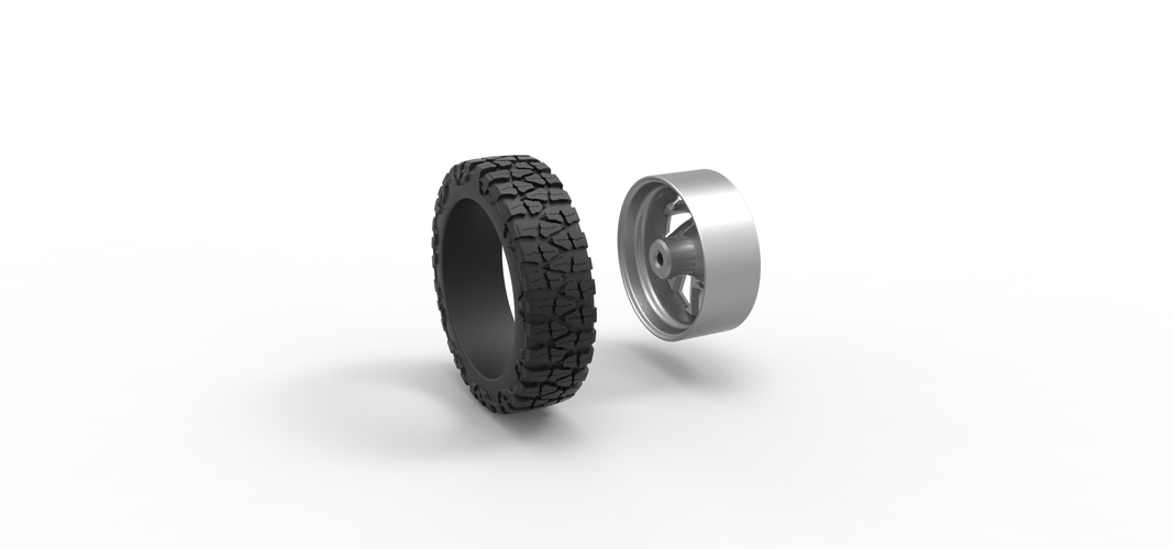 Front semi wheel for pickup Version 24 Scale 1:25 3D Print 525980