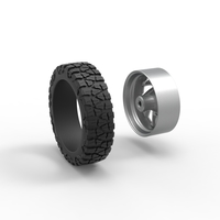 Front semi wheel for pickup Version 24 Scale 1:25 - Thumbnail 10