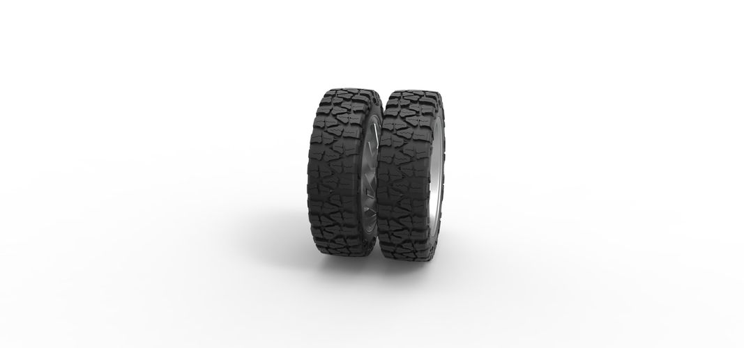 Rear semi wheel for pickup Version 24 Scale 1:25 3D Print 525984