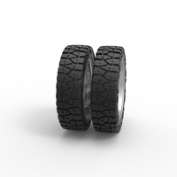 Rear semi wheel for pickup Version 24 Scale 1:25 - Thumbnail 3