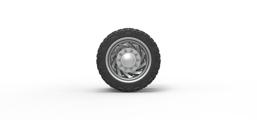 Rear semi wheel for pickup Version 24 Scale 1:25 3D Print 525986