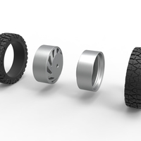 Rear semi wheel for pickup Version 24 Scale 1:25 - Thumbnail 9