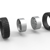 Rear semi wheel for pickup Version 24 Scale 1:25 - Thumbnail 10