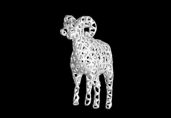 Voronoi Ram 3D Print 52618