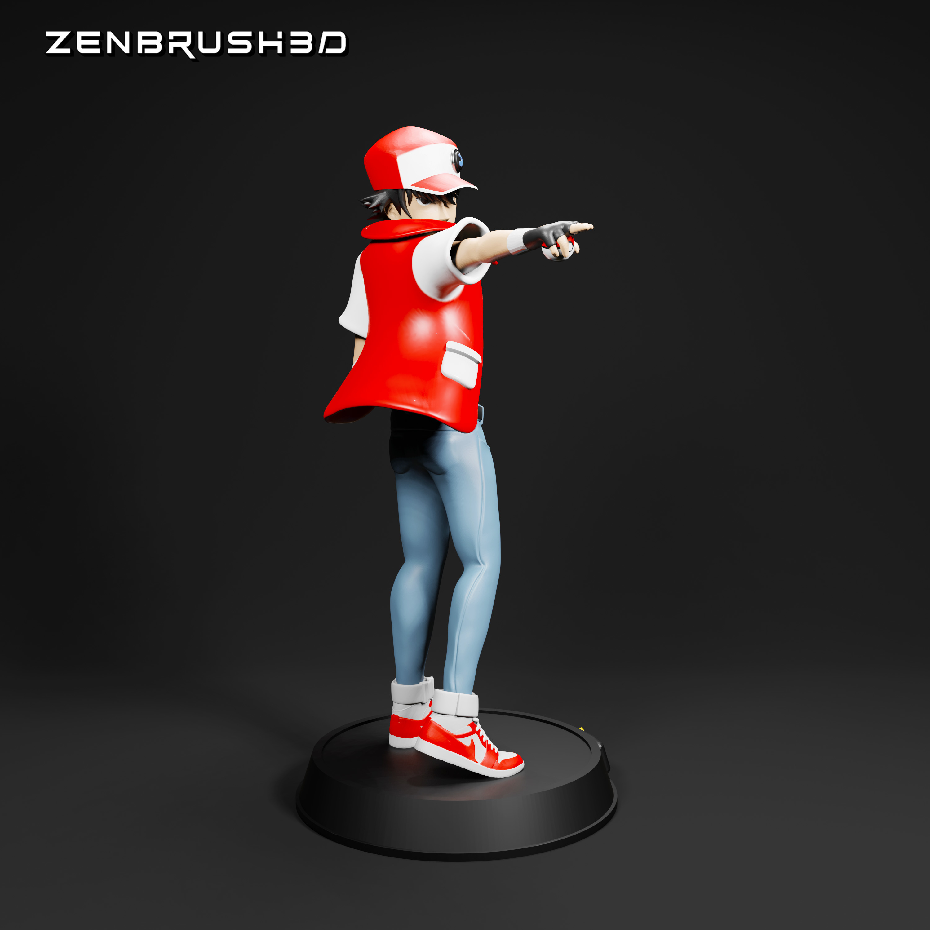 Pokemon Trainer Red | 3D Print Model