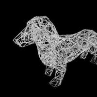 Small Wire Frame Dachshund 3D Printing 52622