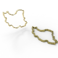 Small Iran pendant hollow 3D Printing 526537