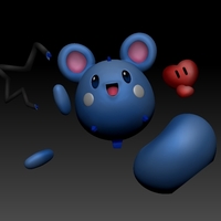 AZURILL POKEMON WITH LITTLE HEART - FANART - Thumbnail 1