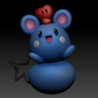 AZURILL POKEMON WITH LITTLE HEART - FANART - Thumbnail 3