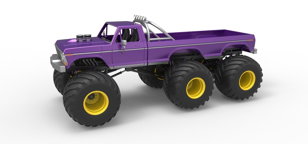 Monster Truck 6x6 concept Version 2 Scale 1:25 3D Print 526586