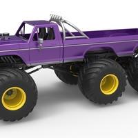 Small Monster Truck 6x6 concept Version 2 Scale 1:25 3D Printing 526586