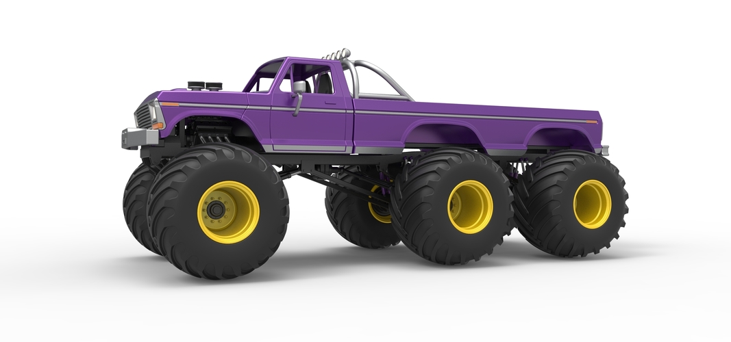 Monster Truck 6x6 concept Version 2 Scale 1:25 3D Print 526587