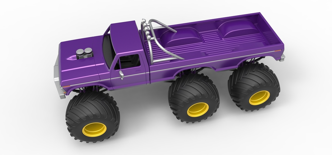 Monster Truck 6x6 concept Version 2 Scale 1:25 3D Print 526589