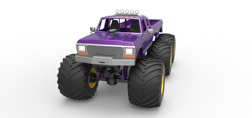 Monster Truck 6x6 concept Version 2 Scale 1:25 3D Print 526590