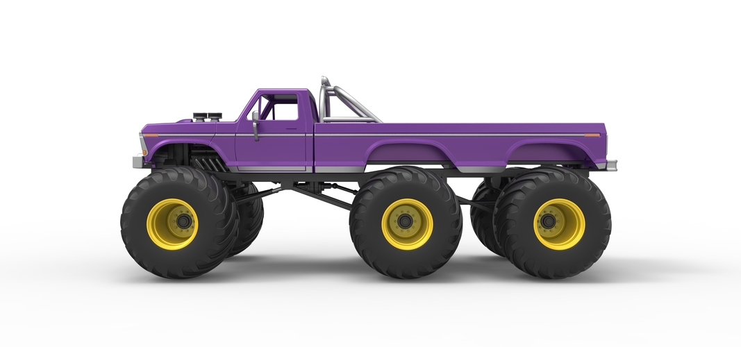 Monster Truck 6x6 concept Version 2 Scale 1:25 3D Print 526594