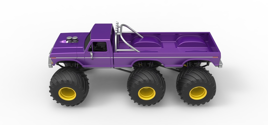 Monster Truck 6x6 concept Version 2 Scale 1:25 3D Print 526595