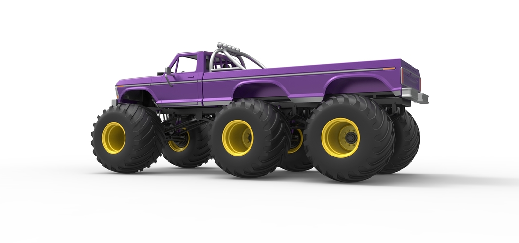 Monster Truck 6x6 concept Version 2 Scale 1:25 3D Print 526598