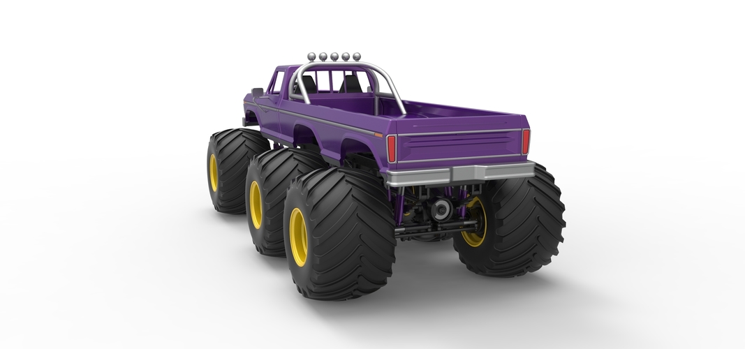 Monster Truck 6x6 concept Version 2 Scale 1:25 3D Print 526599