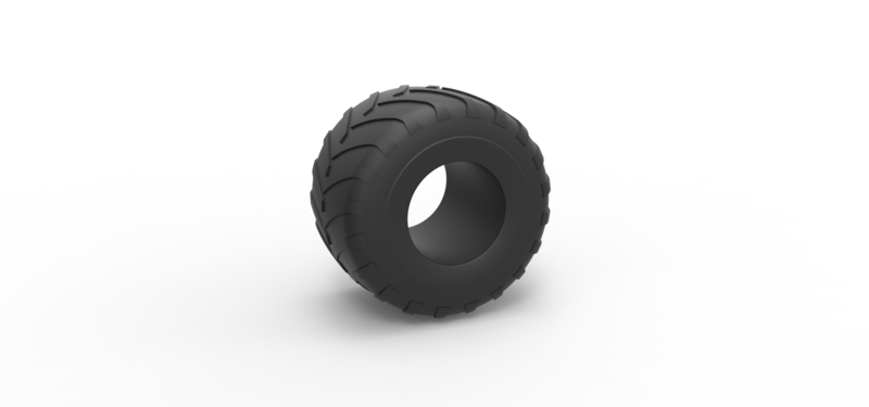 Monster Jam tire 28 Scale 1:25
