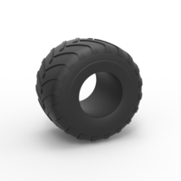 Monster Jam tire 28 Scale 1:25 - Thumbnail 1