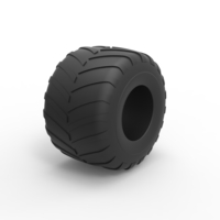 Monster Jam tire 28 Scale 1:25 - Thumbnail 2
