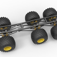 Chassis of 6x6 Monster Truck Version 2 Scale 1:25 - Thumbnail 4