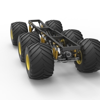 Chassis of 6x6 Monster Truck Version 2 Scale 1:25 - Thumbnail 14