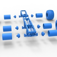 Chassis of 6x6 Monster Truck Version 2 Scale 1:25 - Thumbnail 22