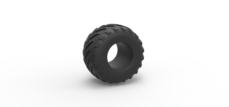 Diecast Monster Jam tire 29 Scale 1:25