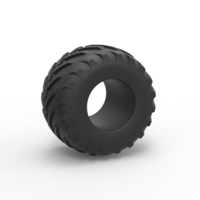 Diecast Monster Jam tire 29 Scale 1:25 - Thumbnail 1