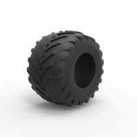Diecast Monster Jam tire 29 Scale 1:25 - Thumbnail 2
