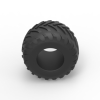 Diecast Monster Jam tire 29 Scale 1:25 - Thumbnail 6