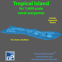 Small 1/600 scale Tropical Island 02 3D Printing 526711