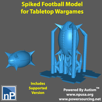 Small Modern Marvels - Spiked Football 3D Printing 526723