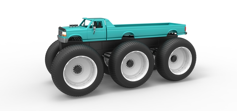 Monster Truck 6x6 concept Version 3 Scale 1:25