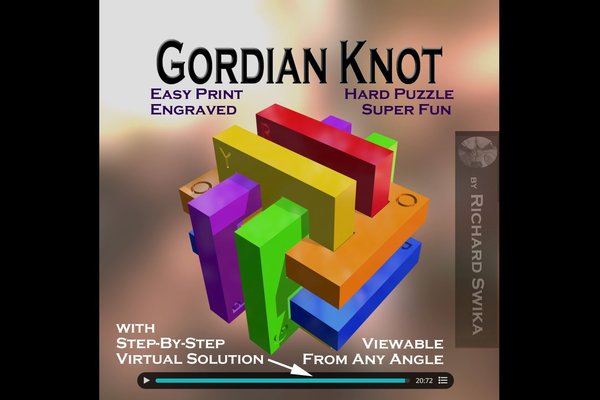 Medium Gordian Knot Puzzle 3D Printing 52674