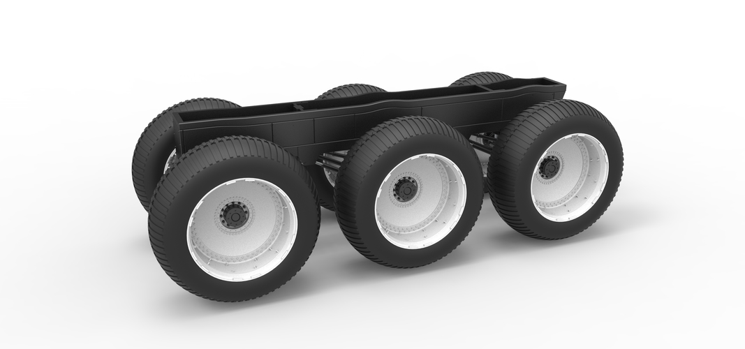 Chassis of 6x6 Monster Truck Version 3 Scale 1:25 3D Print 526755