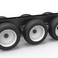 Small Chassis of 6x6 Monster Truck Version 3 Scale 1:25 3D Printing 526755